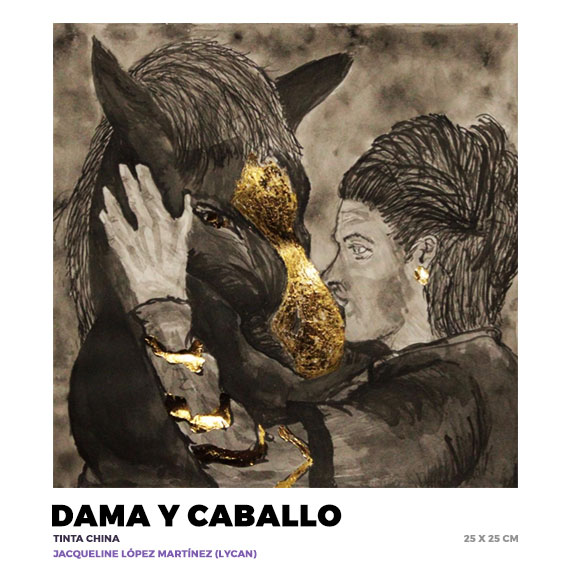 Dama y caballo, Jacqueline López Martínez